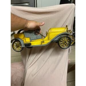 Vintage Burwood Yellow Antique Car Plaque Wall Hangings Transportation